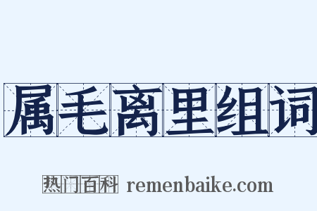 属毛离里组词是什么意思的图片